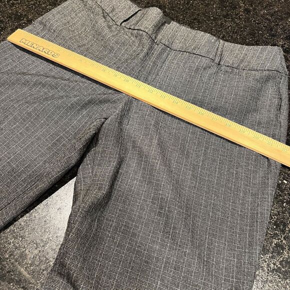 Nine West Pants Womens Sz 14 Gray Black Bootcut Checkered Trousers Dress Pants L - Picture 10 of 16